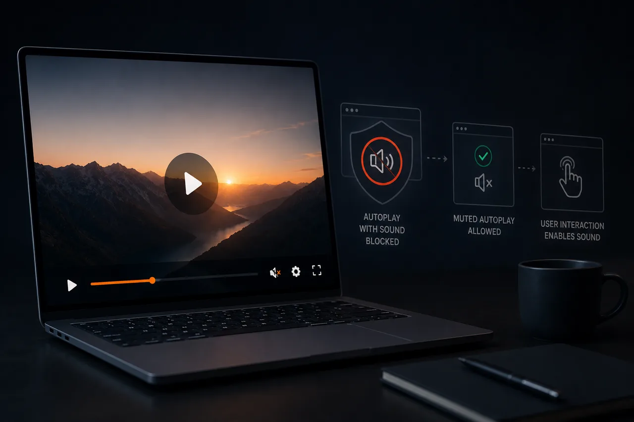 Autoplay bloqueado: por qué los navegadores detienen tu video y qué funciona